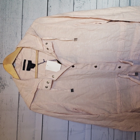 Rachel Roy 100% linen hooded Jacket - Picture 2 of 6